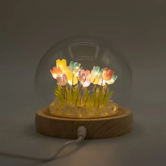 Domo Jardí Floral Glow - 20 tulipes multicolor - LED USB