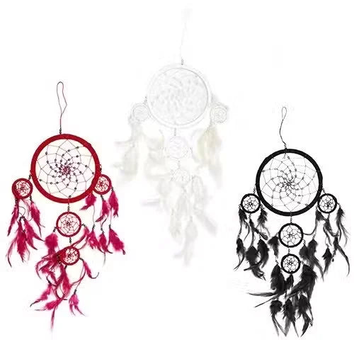 Atrapasueños Bali Corazón - Negro, Blanco y Rojo - 3 Unidade