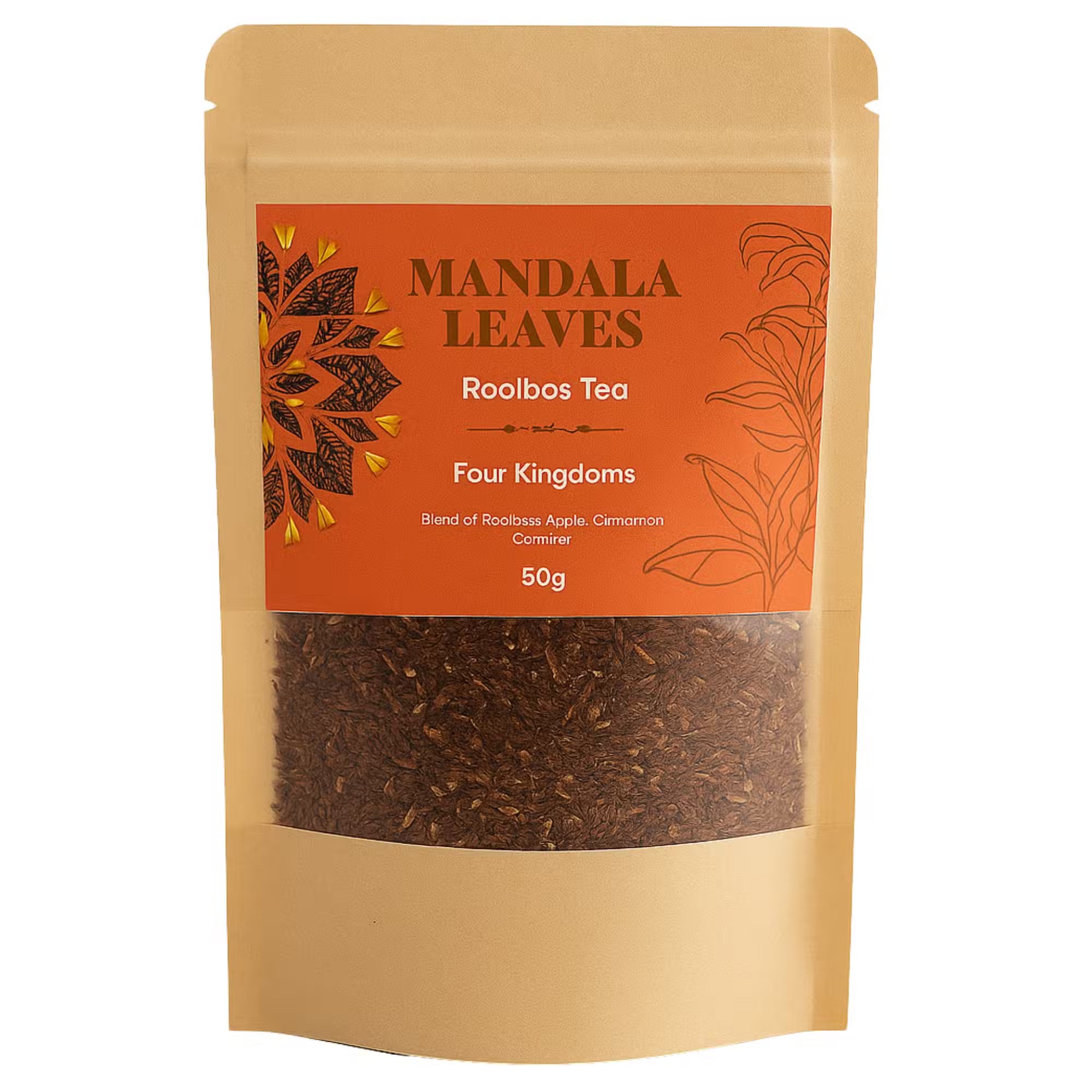 Té artesanal a granel de-Four Kingdoms-Manzana y Canela 50g