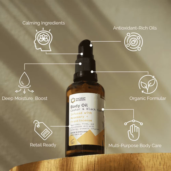 Aceite Corporal Orgánico de Romero e Incienso – Hidratación y Bienestar Natural - 50 ml