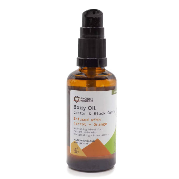 Aceite Corporal Orgánico de Zanahoria y Naranja – Hidratación y Luminosidad Natural - 50 ml