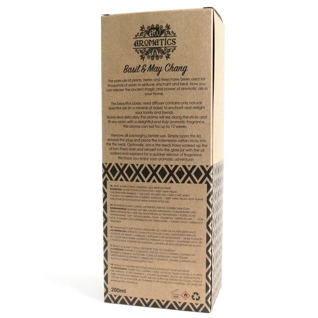 Difusor de Varillas con Aceites Esenciales de Albahaca y Maychang