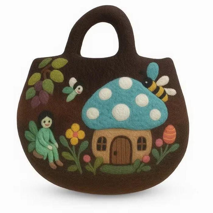 Bolsa abeja de fieltro al agua - Jardín de hadas y abejas