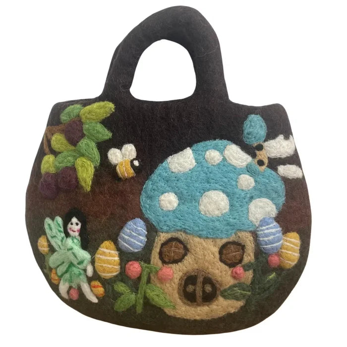 Bolsa abeja de fieltro al agua - Jardín de hadas y abejas