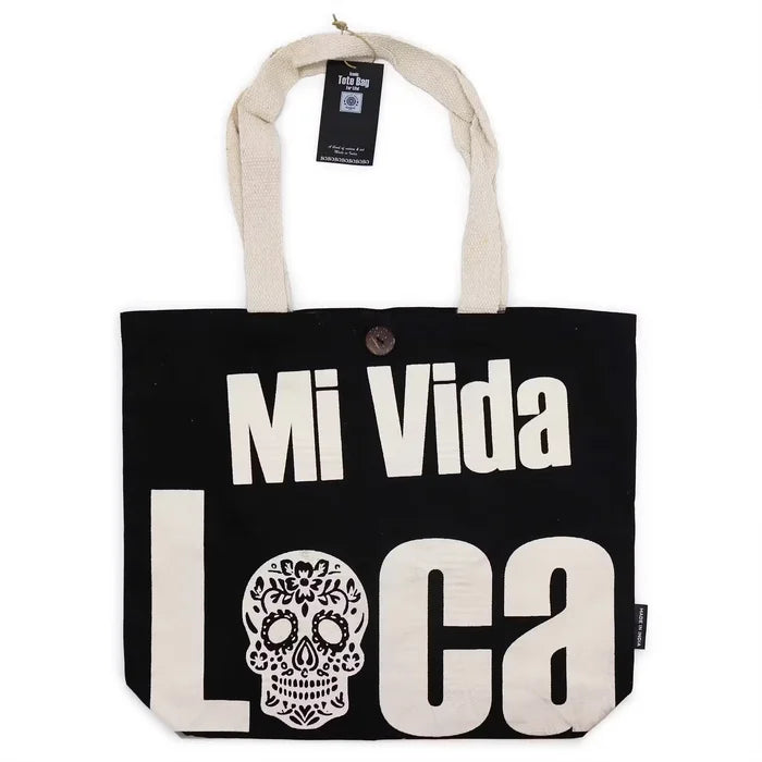 Bolsa Básico Icónico Premium - MI VIDA LOCA -Negro natural