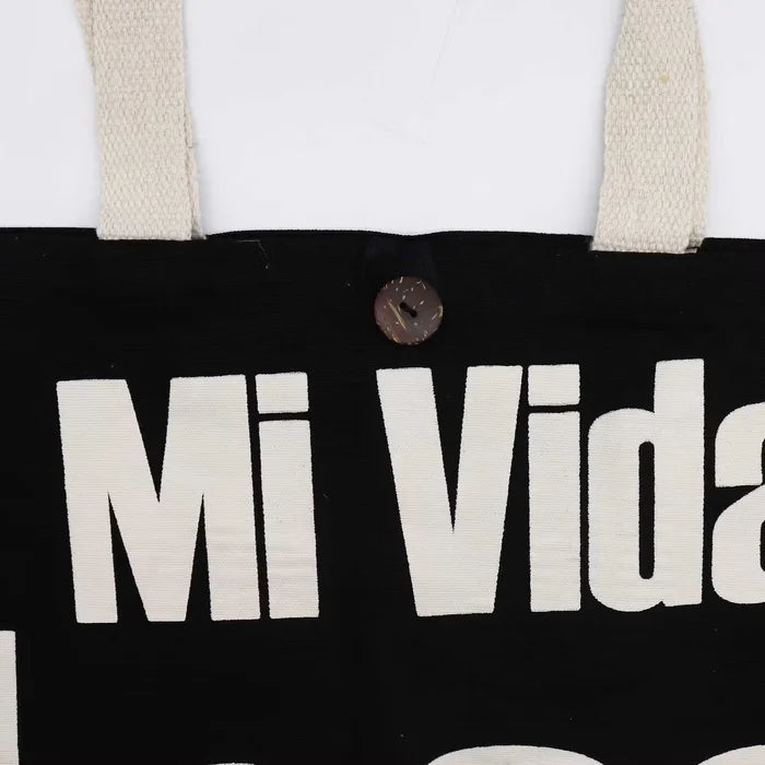 Bolsa Básico Icónico Premium - MI VIDA LOCA -Negro natural