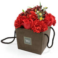 Bouquet de Flores de Jabón de Rosas Rojas y Claveles