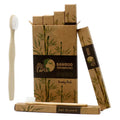Caja de 4 Cepillos de Bambú Blanco – 2 Adultos y 2 Niños | Ecológicos y Biodegradables