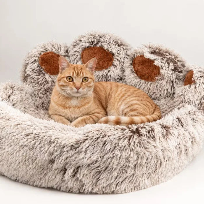 Cama para gatos y perros con forma de patita grande – 70 cm