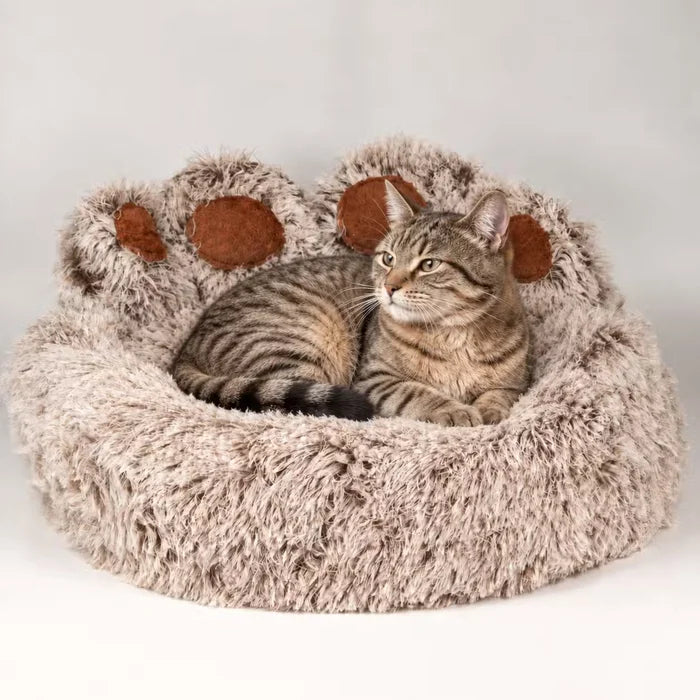 Cama para gatos y perros con forma de patita mediana grande - 60 cm