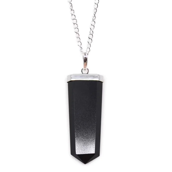 Colgante Plano de  Piedras Preciosas - Ágata Negra