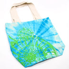 Bolsa de Algodón Tie Dye - Concha Marina - Azul y verde
