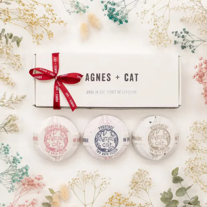 Conjunto de Regalo de Bombas de Baño Efervescentes Agnes + Cat – Lakeland Favourites