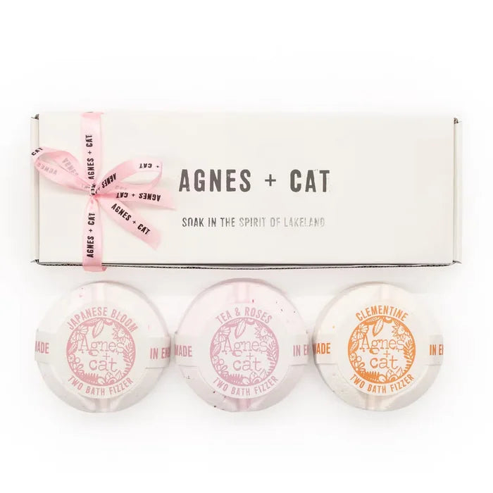 Conjunto de regalo de bombas de baño floral y cítricas de Agnes + Cat