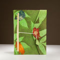 Cuaderno Grande Lokta 21x15cm- Diseño Floral 45 hojas-Verde musgo