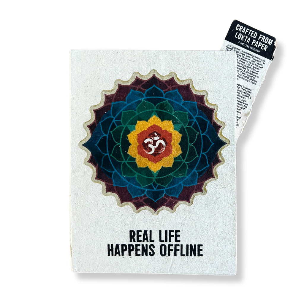 Cuaderno Grande Papel Lokta - Vida Real - 45 Hojas - 21 x 15 (cm)