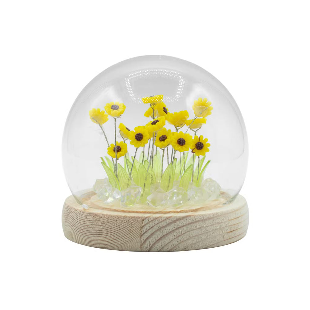 Domo Jardín Floral Glow - 20 girasoles - LED USB