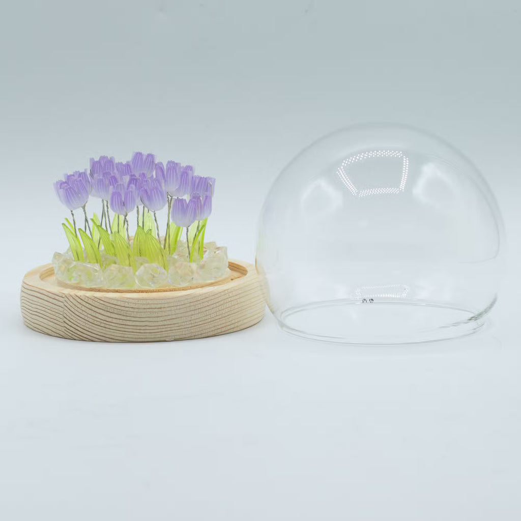 Domo de jardín Brillo Floral - 20 tulipanes - LED USB
