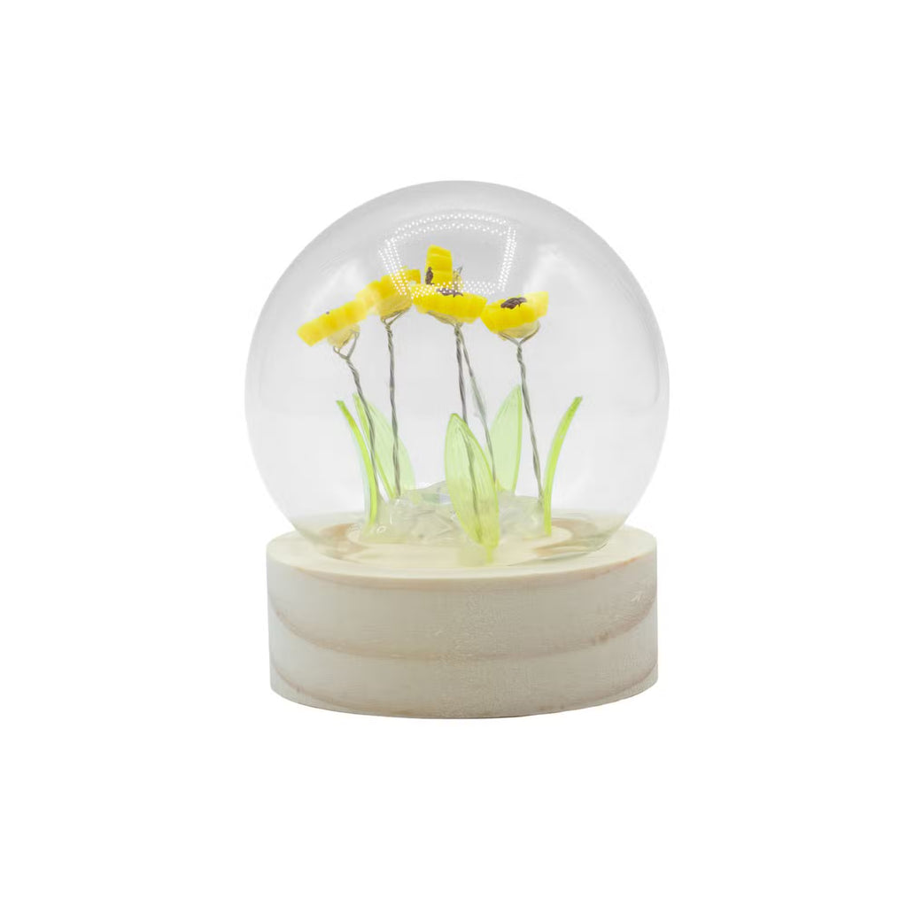 Domo de jardín Brillo Floral - 5 girasoles - Batería LED