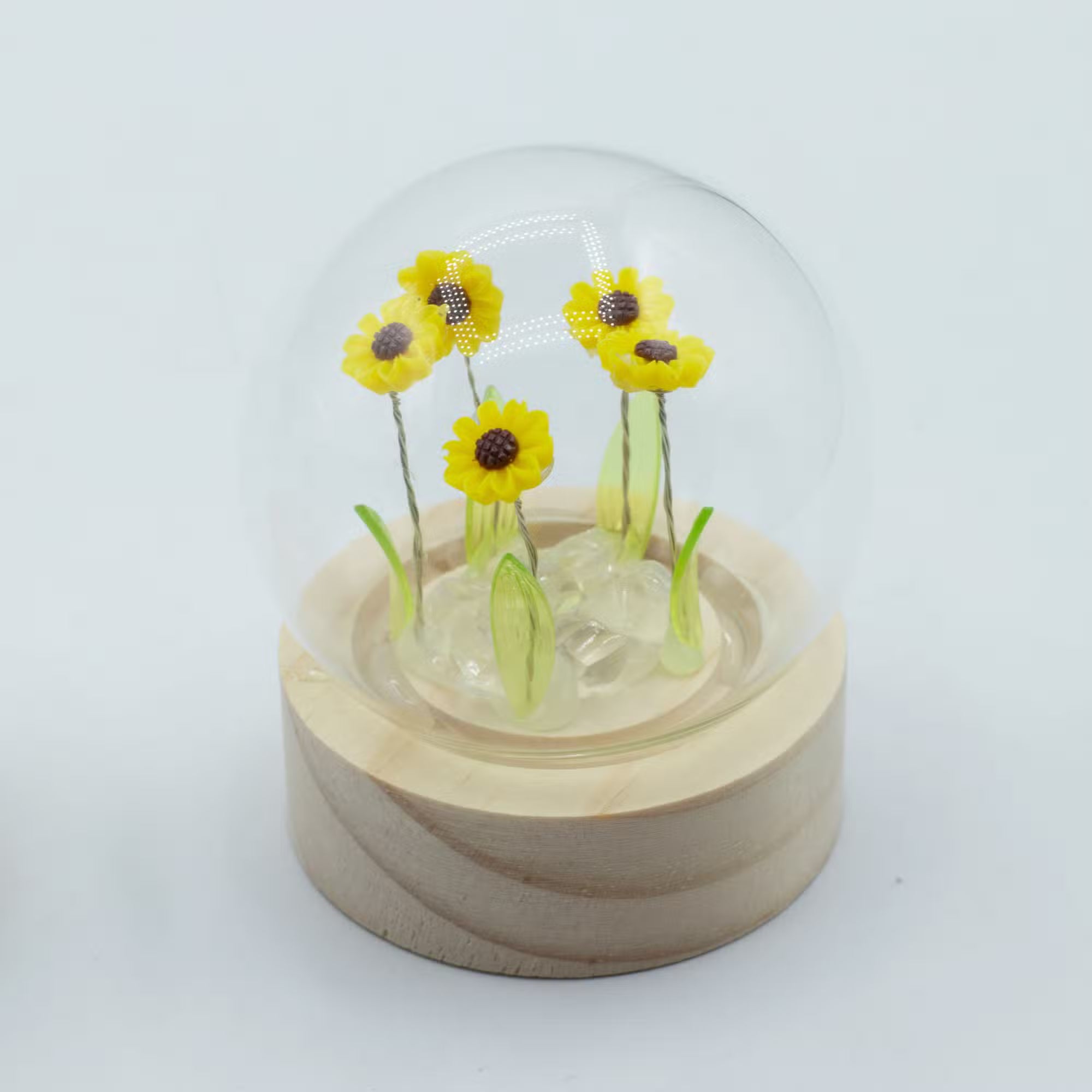 Domo de jardín Brillo Floral - 5 girasoles - Batería LED