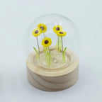 Domo de jardín Brillo Floral - 5 girasoles - Batería LED