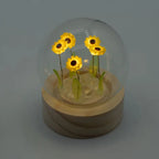 Domo de jardín Brillo Floral - 5 girasoles - Batería LED