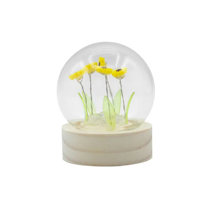 Domo de jardín Brillo Floral - 5 girasoles - Batería LED
