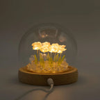 Cúpula de jardí Floral Glow - 10 roses rosades - LED USB