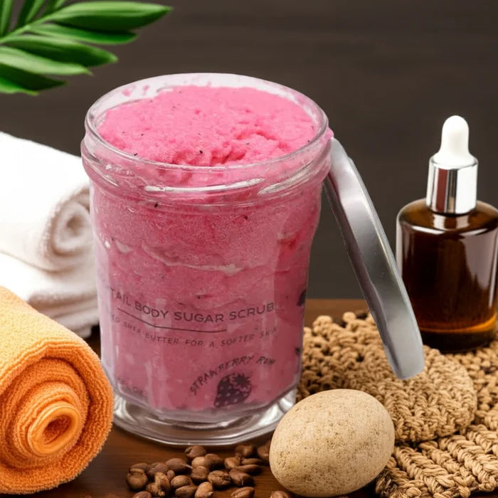 Exfoliant Corporal Natural Cocktail Sugar de Rom de Maduixa - Pell Suau i Radiant