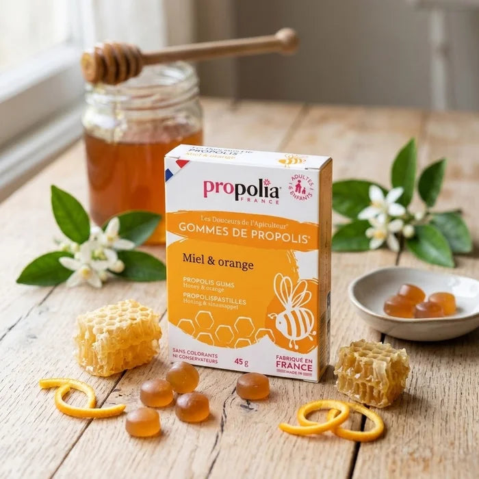 Gominolas de Propóleo, miel y naranja – 45grs