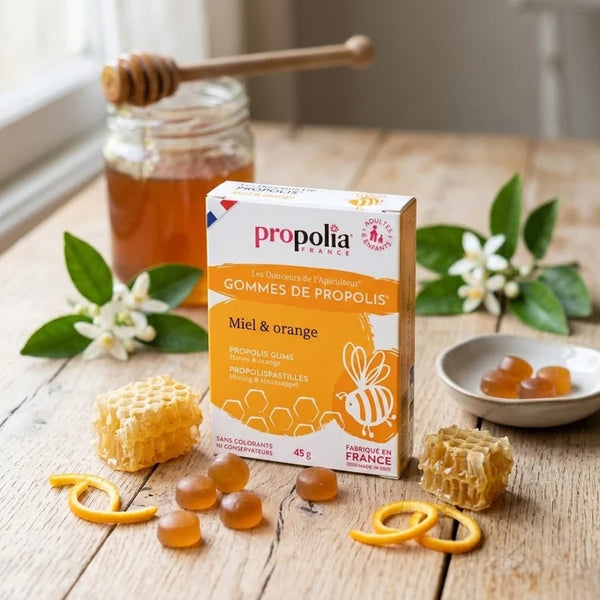 Gominolas de Propóleo, miel y naranja – 45grs
