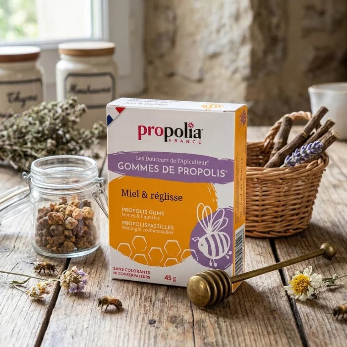 Gominolas de propóleo, miel y regaliz – 45grs