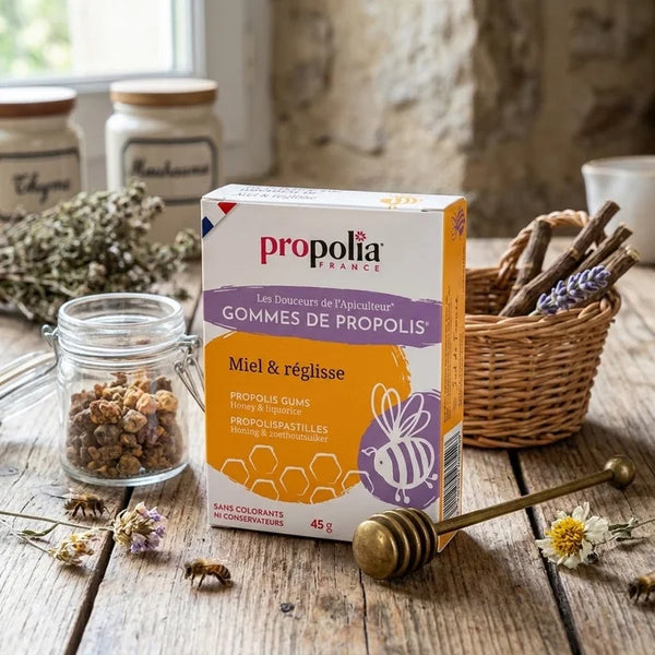Gominolas de propóleo, miel y regaliz – 45grs