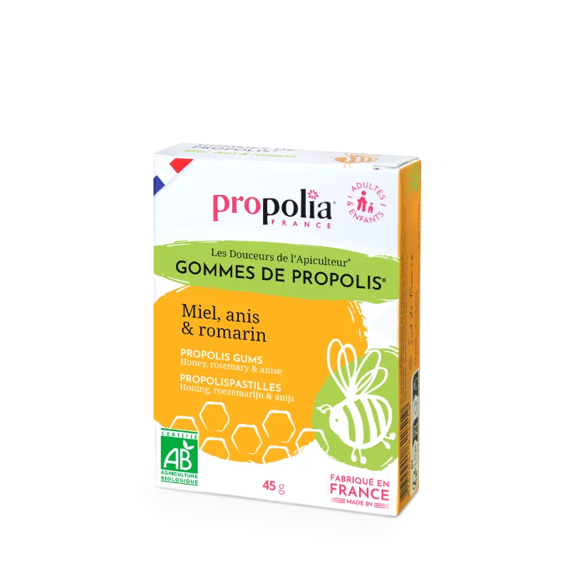 Gominolas de Propóleo, miel, anís y romero – 45grs