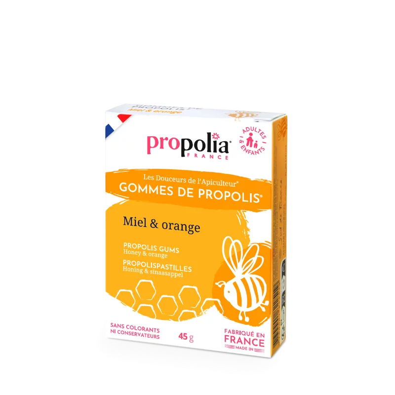 Gominolas de Propóleo, miel y naranja – 45grs