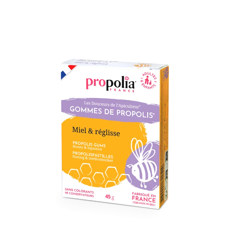 Gominolas de propóleo, miel y regaliz – 45grs
