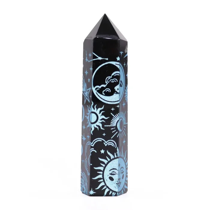 Puntes d'Obsidiana Negra Història Mística - Blau cel
