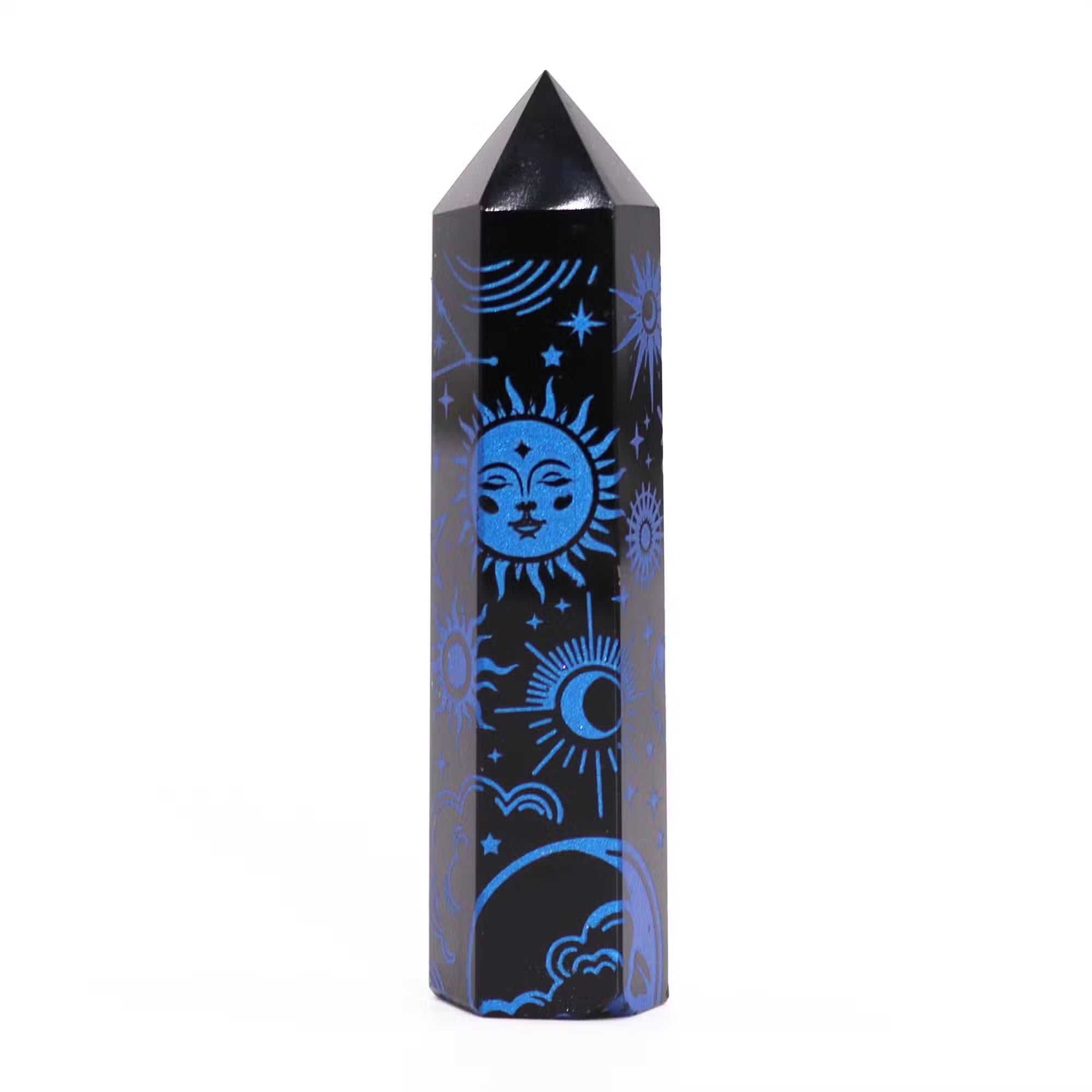 Puntas de Obsidiana Negra Historia Mística - Azul oscuro