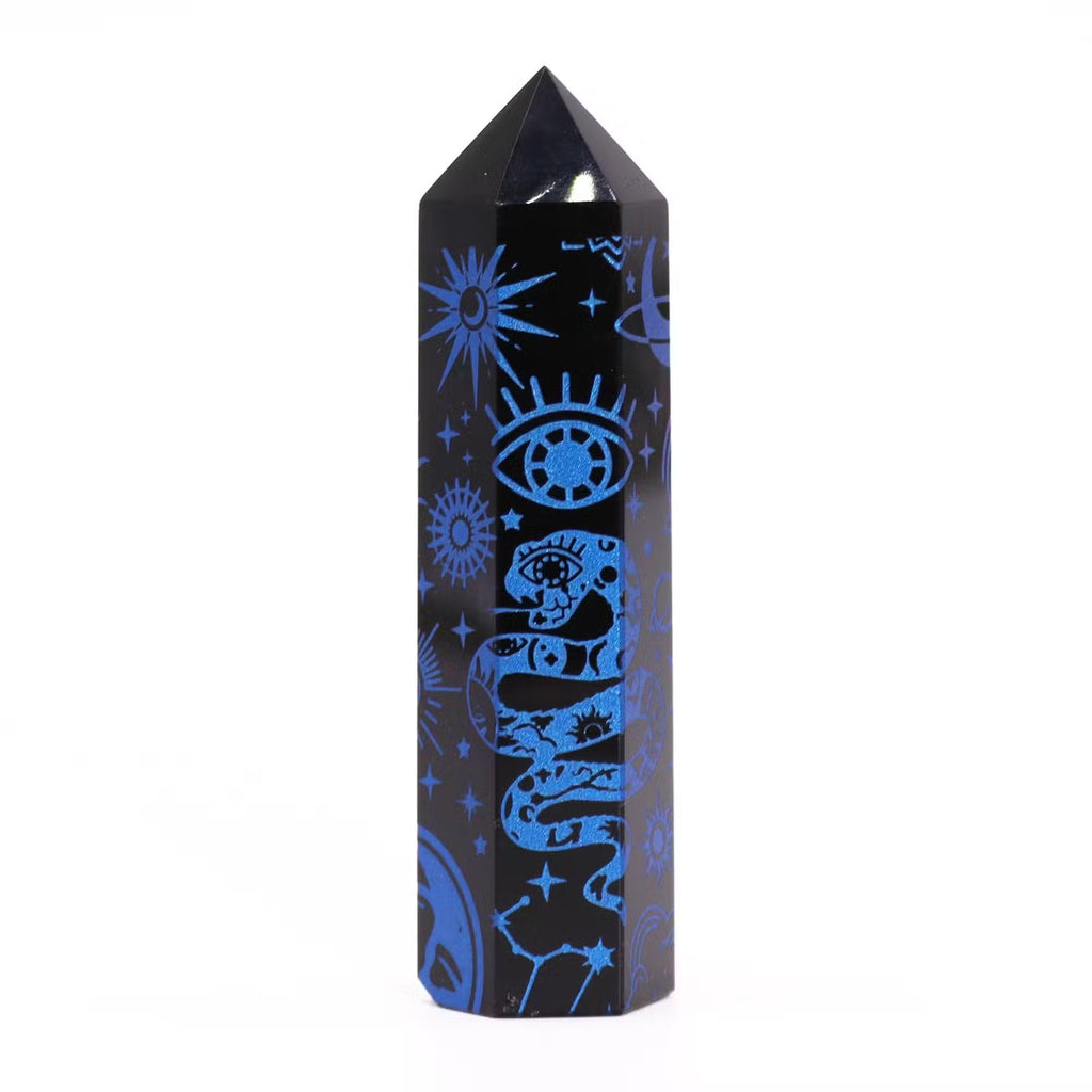 Puntas de Obsidiana Negra Historia Mística - Azul oscuro