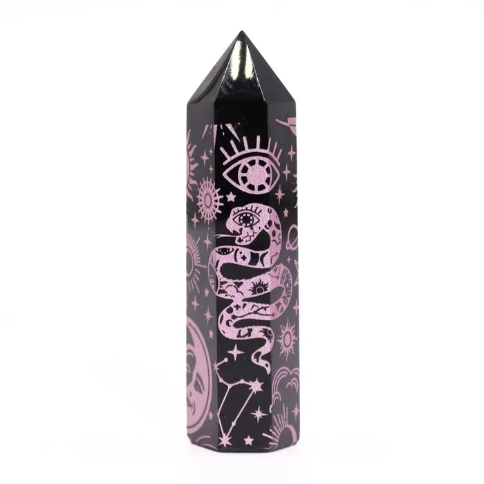 Puntes d'Obsidiana Negra Història Mística - Rosa