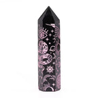 Puntas de Obsidiana Negra Historia Mística - Rosa