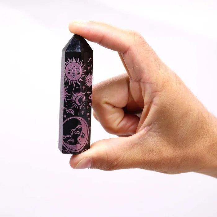 Puntes d'Obsidiana Negra Història Mística - Rosa