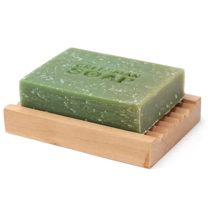 Pastilla de Jabón Artesanal para Manos y Cuerpo – Limón y Albahaca con Piedra Pómez - Greenman 100 g