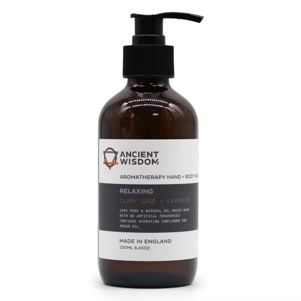 Gel de bany per a Mans i Cos amb Sàlvia Sclarea i Lavanda | Neteja i Cura Natural