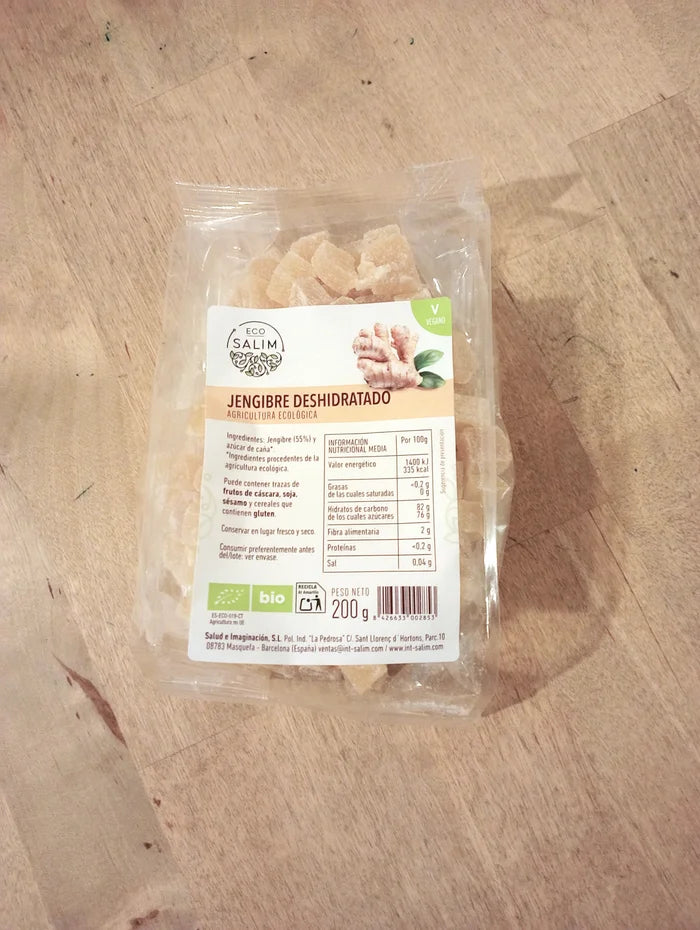 Gingebre a daus deshidratat ECO 200 g
