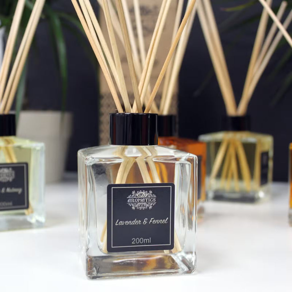Difusor de Varillas con Aceites Esenciales de Lavanda y hinojo