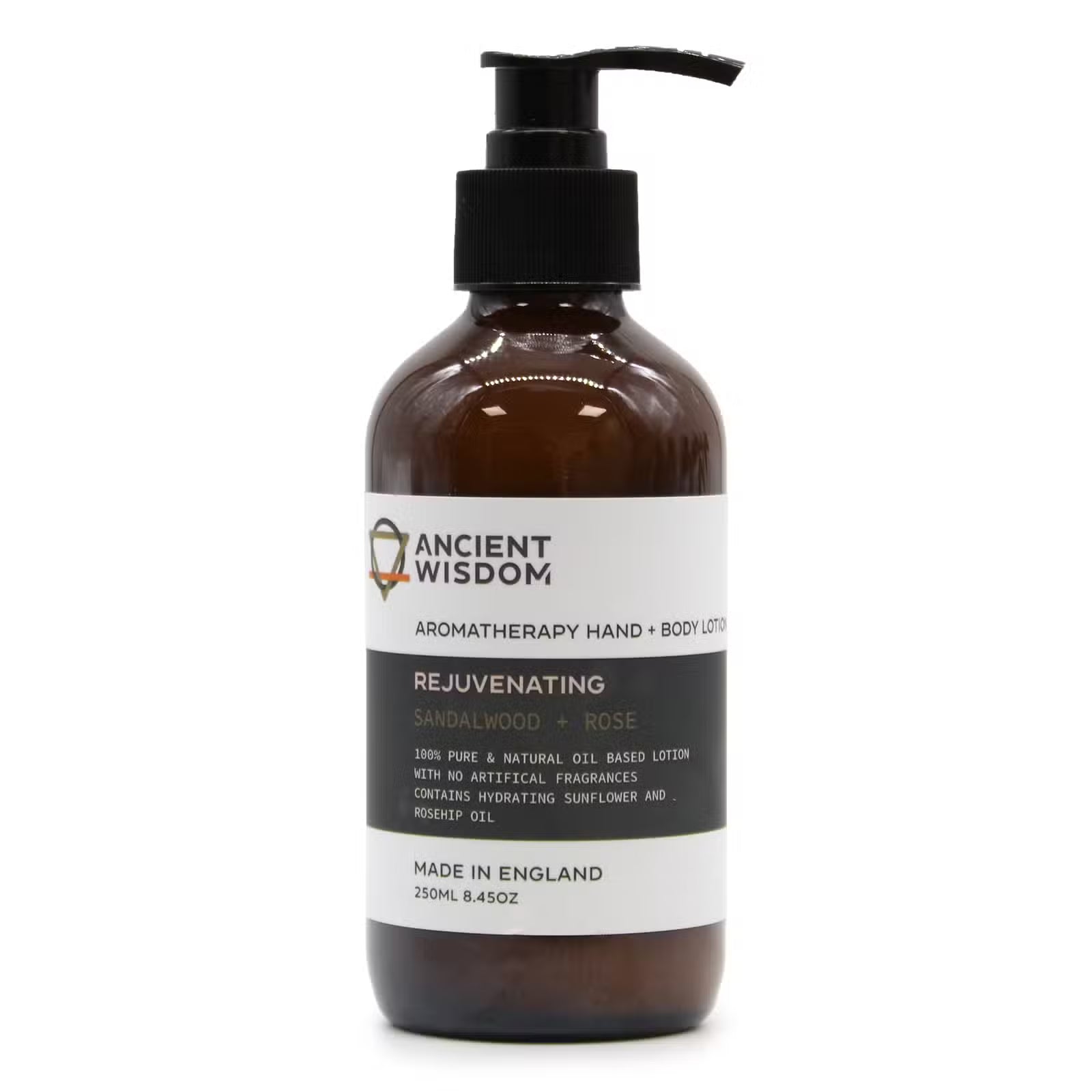 Loción corporal de Manos y Cuerpo-Sándalo y Rosa- Rejuvenecedor-250 ml