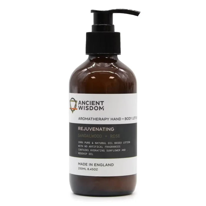 Loció corporal de Mans i Cos-Santal i Rosa- Rejovenidor-250 ml
