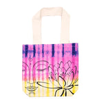 Bolsa de Algodón Tie Dye - Lotus Buda - MultiColor - Asa Natural