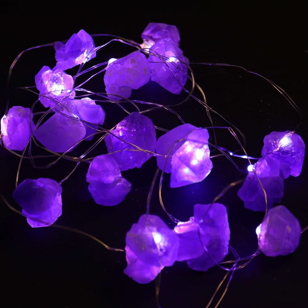 Luces de encantamiento de piedras preciosas-Amatista